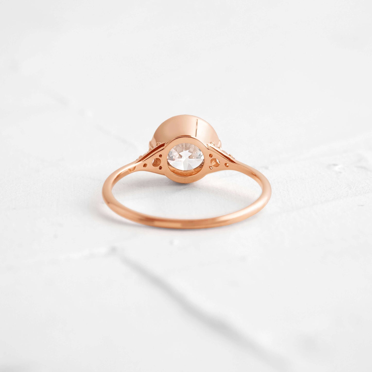 Cluster-Round Lab Grown Diamond Engagement Ring