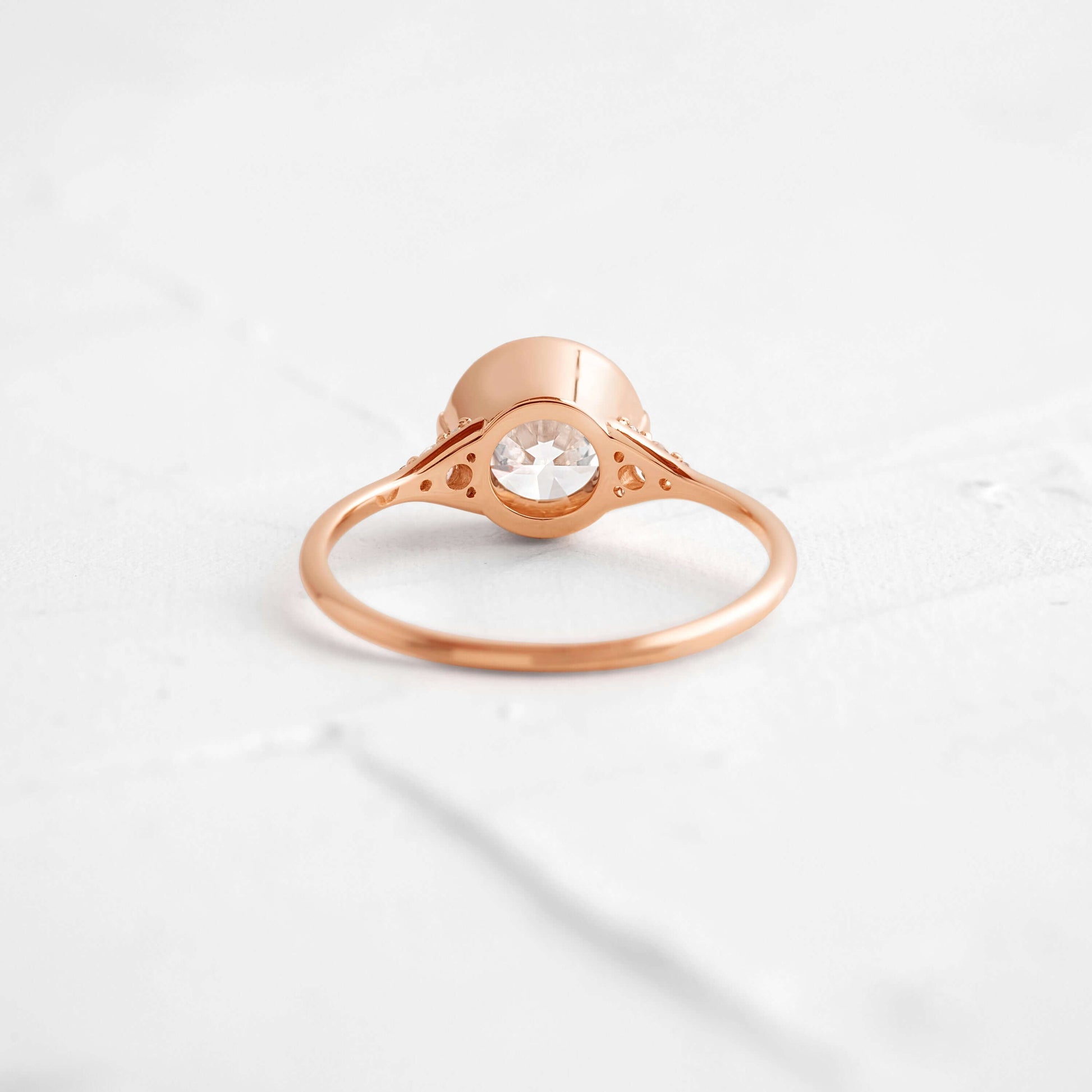 Cluster-Round Lab Grown Diamond Engagement Ring