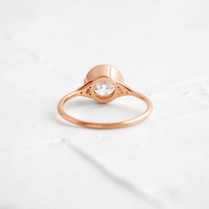 Cluster-Round Lab Grown Diamond Engagement Ring