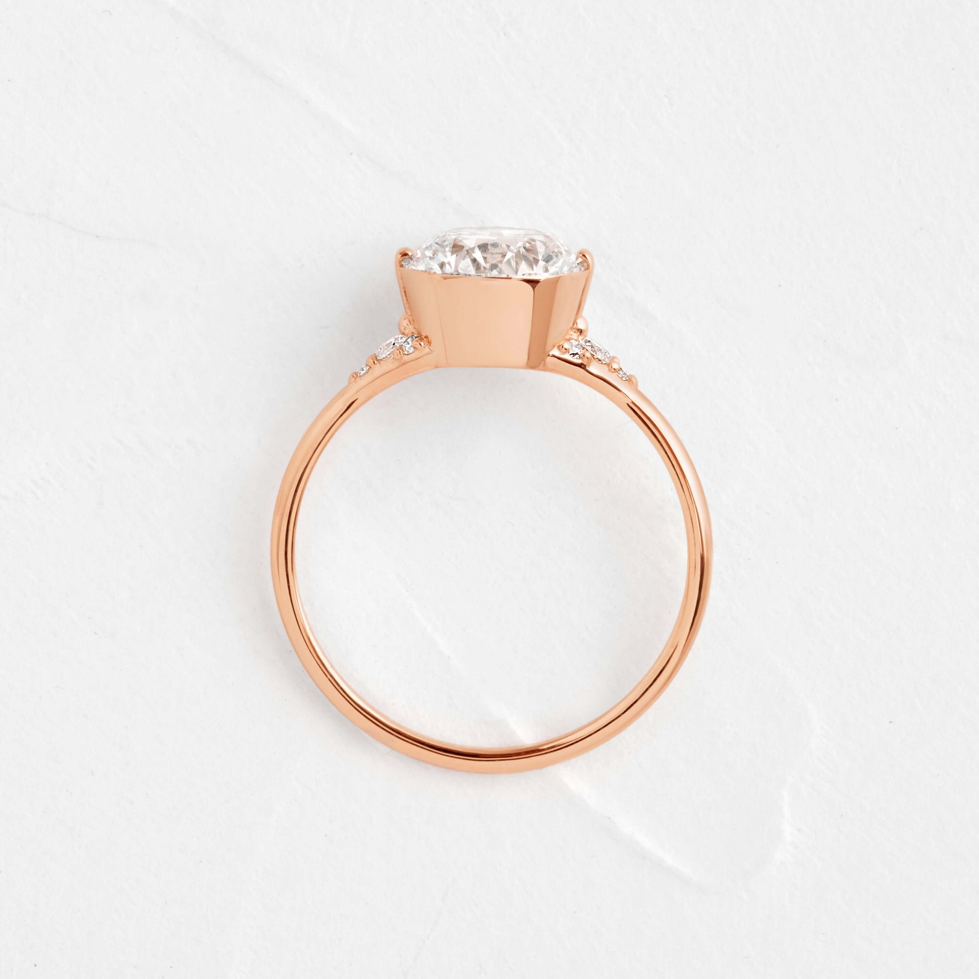 Cluster-Round Lab Grown Diamond Engagement Ring