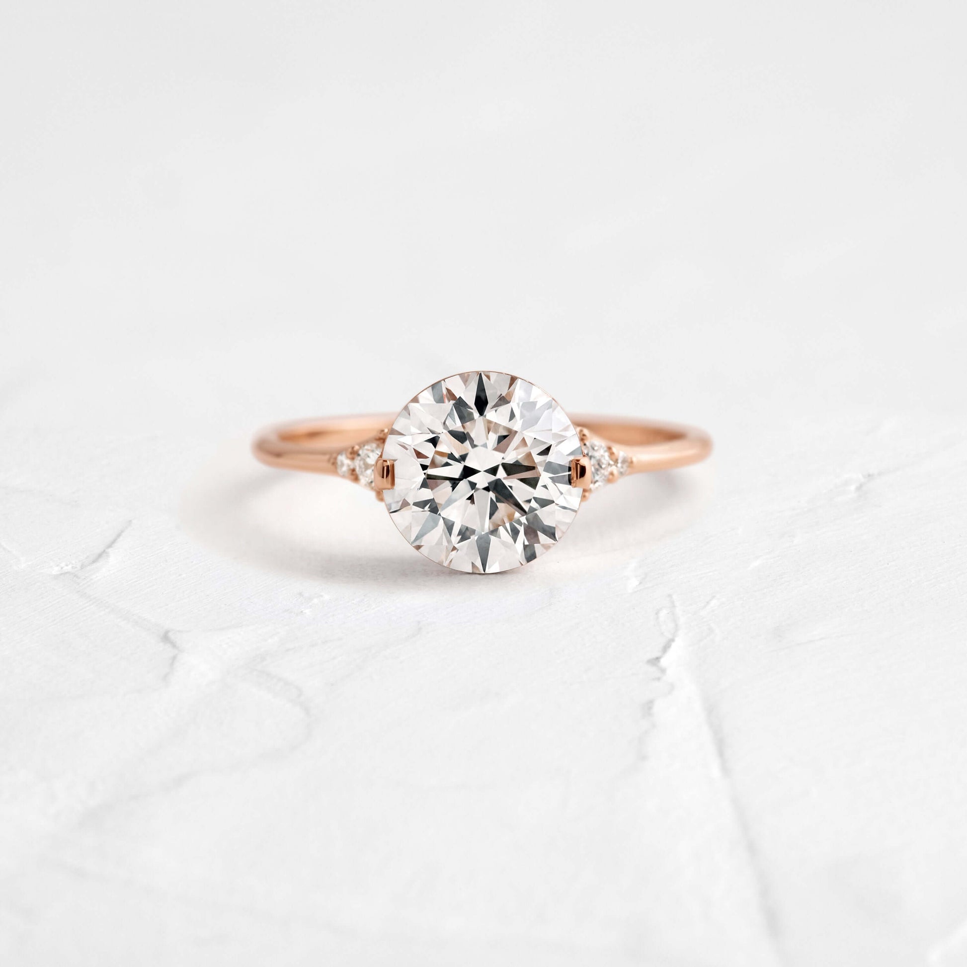 Cluster-Round Lab Grown Diamond Engagement Ring