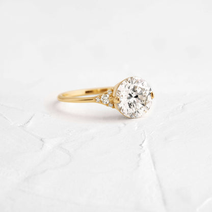 Cluster-Round Lab Grown Diamond Engagement Ring