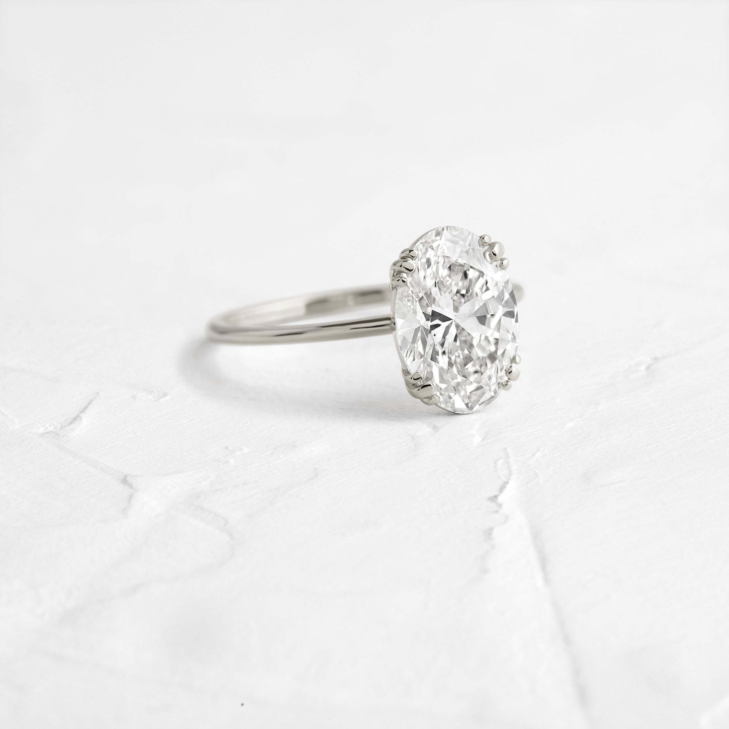 Solitaire-Oval Lab Grown Diamond Engagement Ring