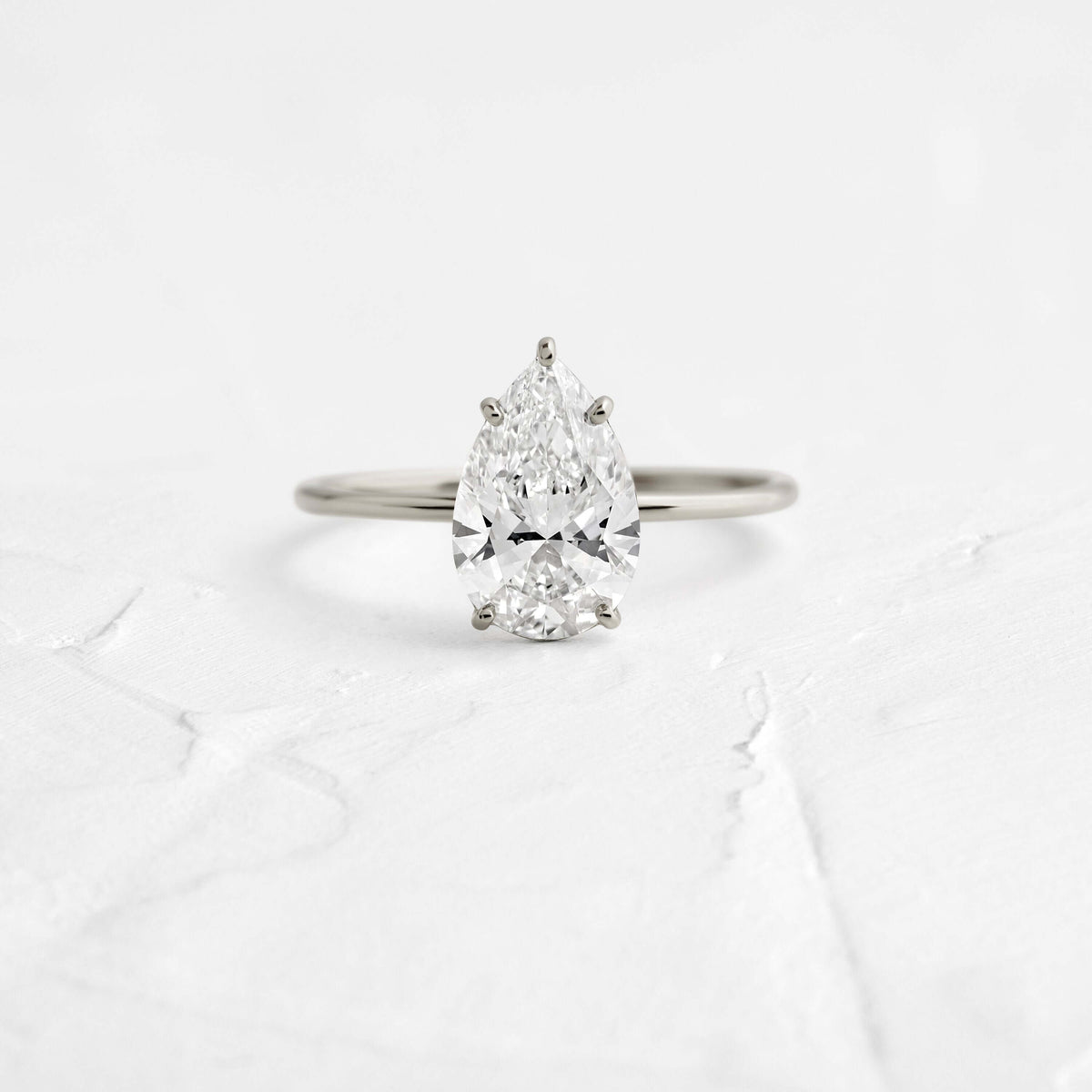 Solitaire-Pear Lab Grown Diamond Engagement Ring