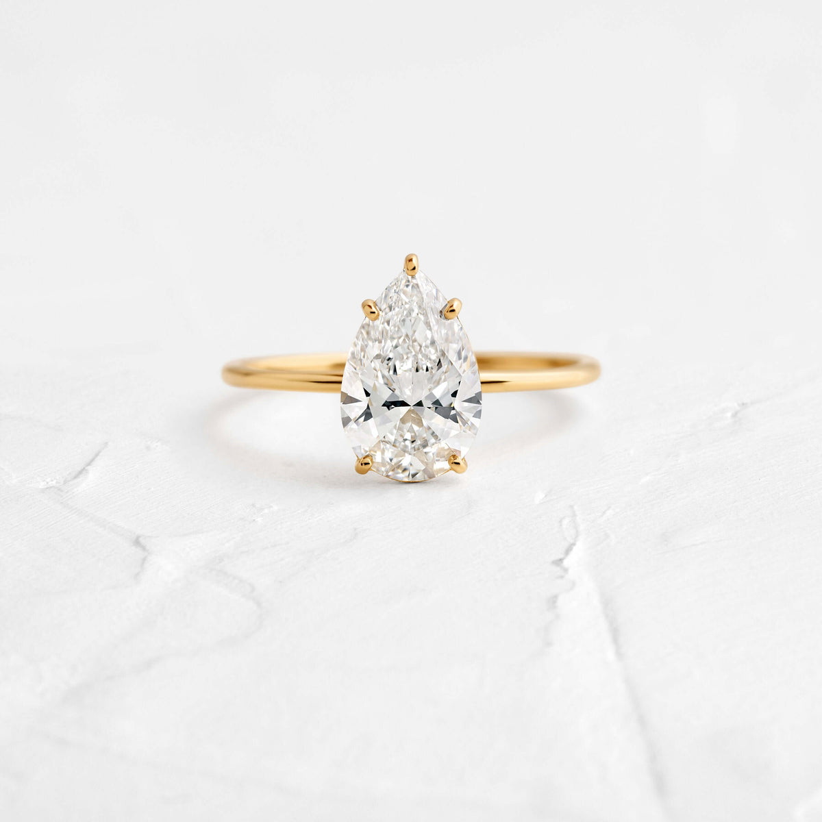 Solitaire-Pear Lab Grown Diamond Engagement Ring