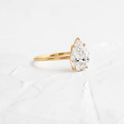Solitaire-Pear Lab Grown Diamond Engagement Ring