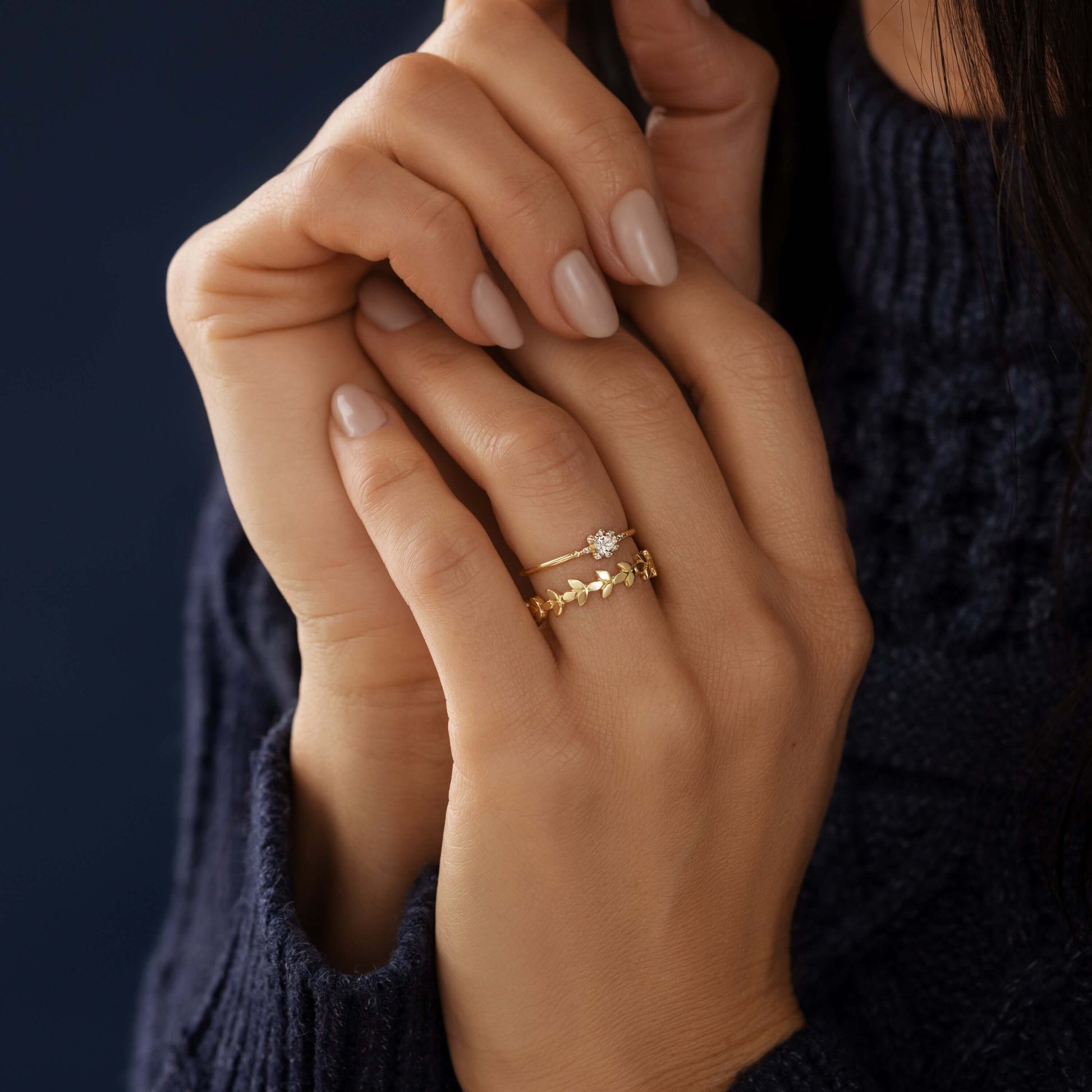 Minimal Halo-Pear Lab Grown Diamond Engagement Ring