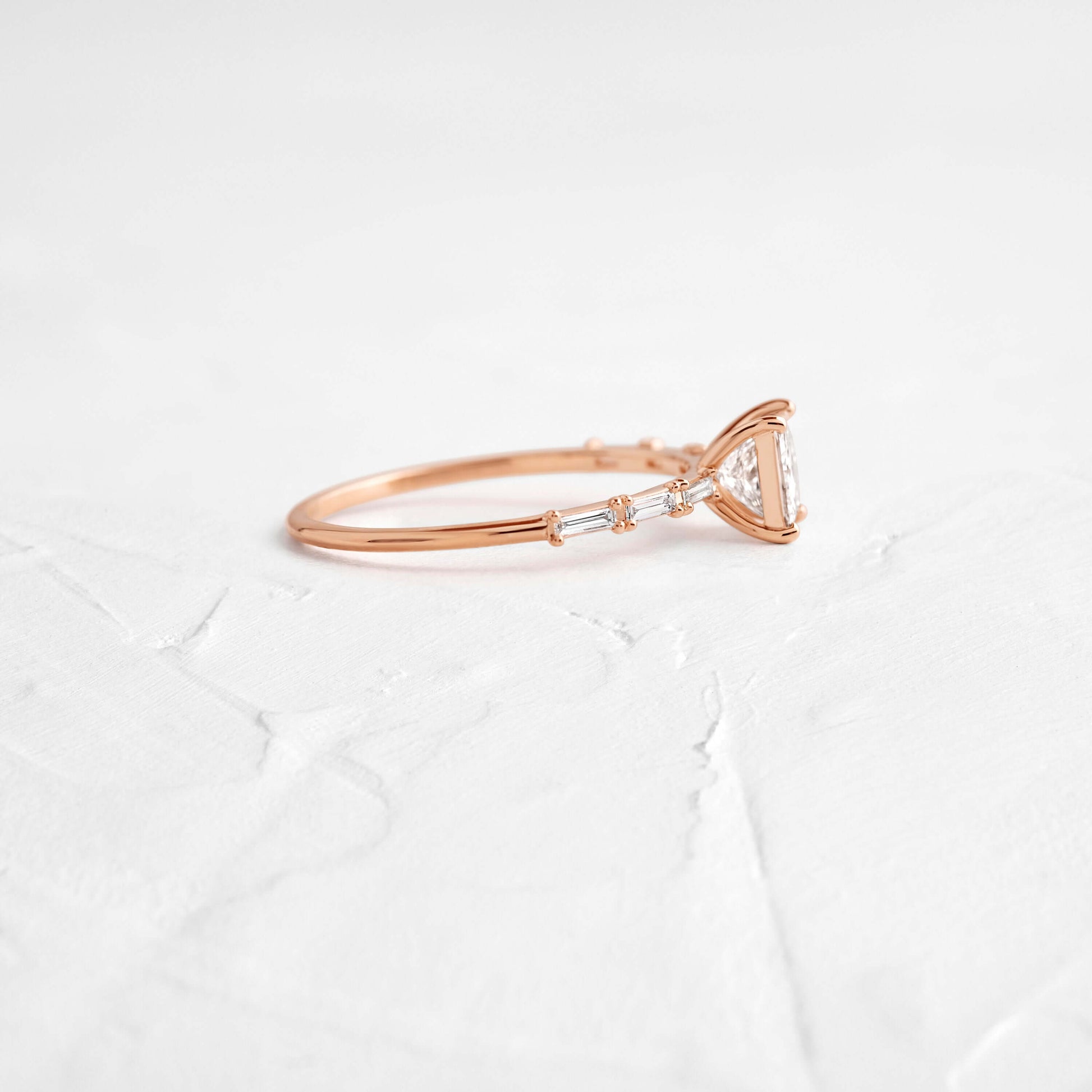 Pave-Princess Lab Grown Diamond Engagement Ring