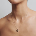 Load image into Gallery viewer, Elegant Engravable Gold Circle Pendant Necklace
