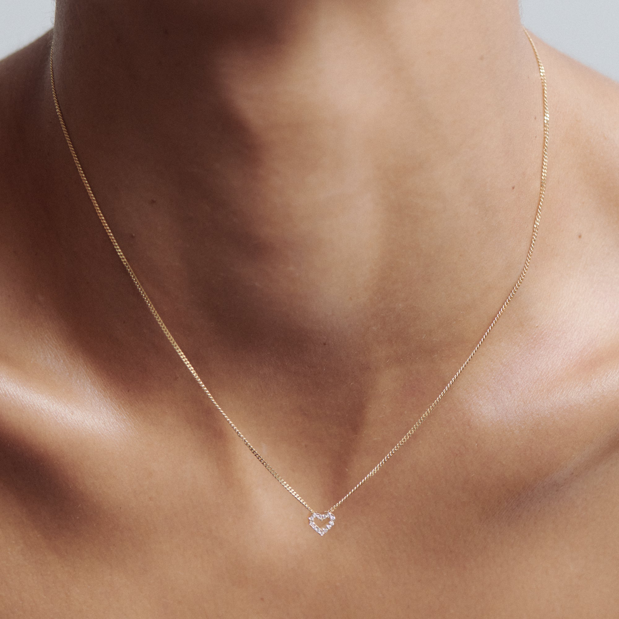 Radiant Heart: 0.20 TCW Lab Grown Diamond Necklace