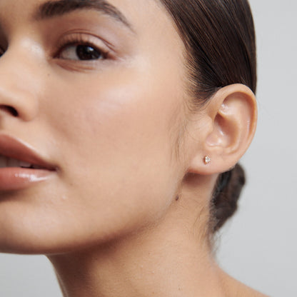 0.40 TCW Trillion-Cut Lab Grown Diamond Stud Earrings 2
