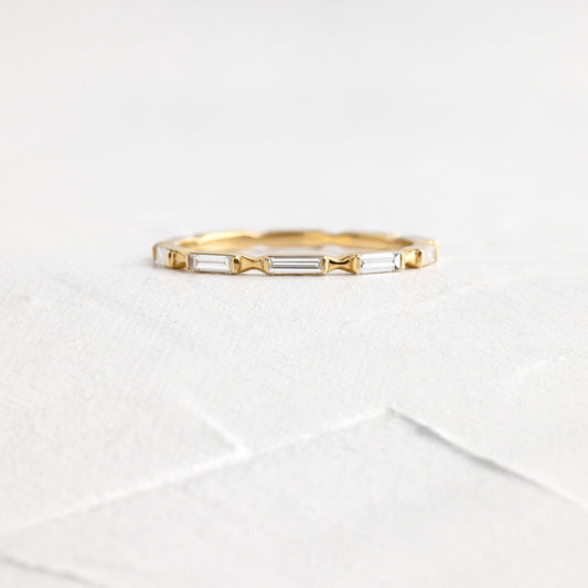 East West Eternity- 0.70 CT Baguette Lab Grown Diamond Wedding Band