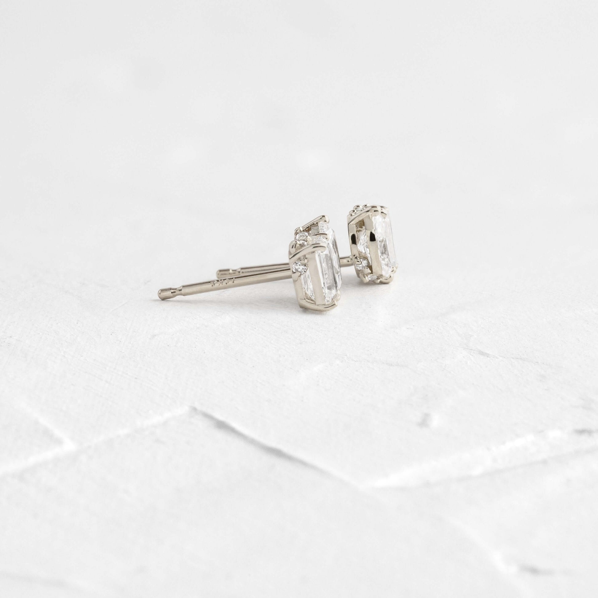 Solitaire- 1.0CT Oval Lab Grown Diamond Earrings