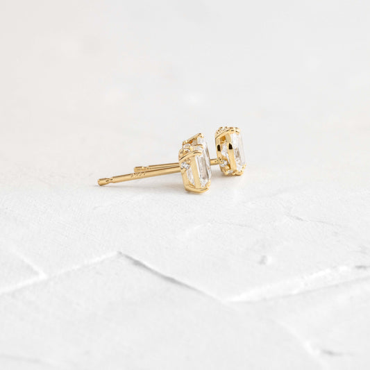 Solitaire- 1.0CT Oval Lab Grown Diamond Earrings