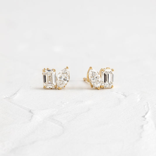 Solitaire- 1.0CT Oval Lab Grown Diamond Earrings