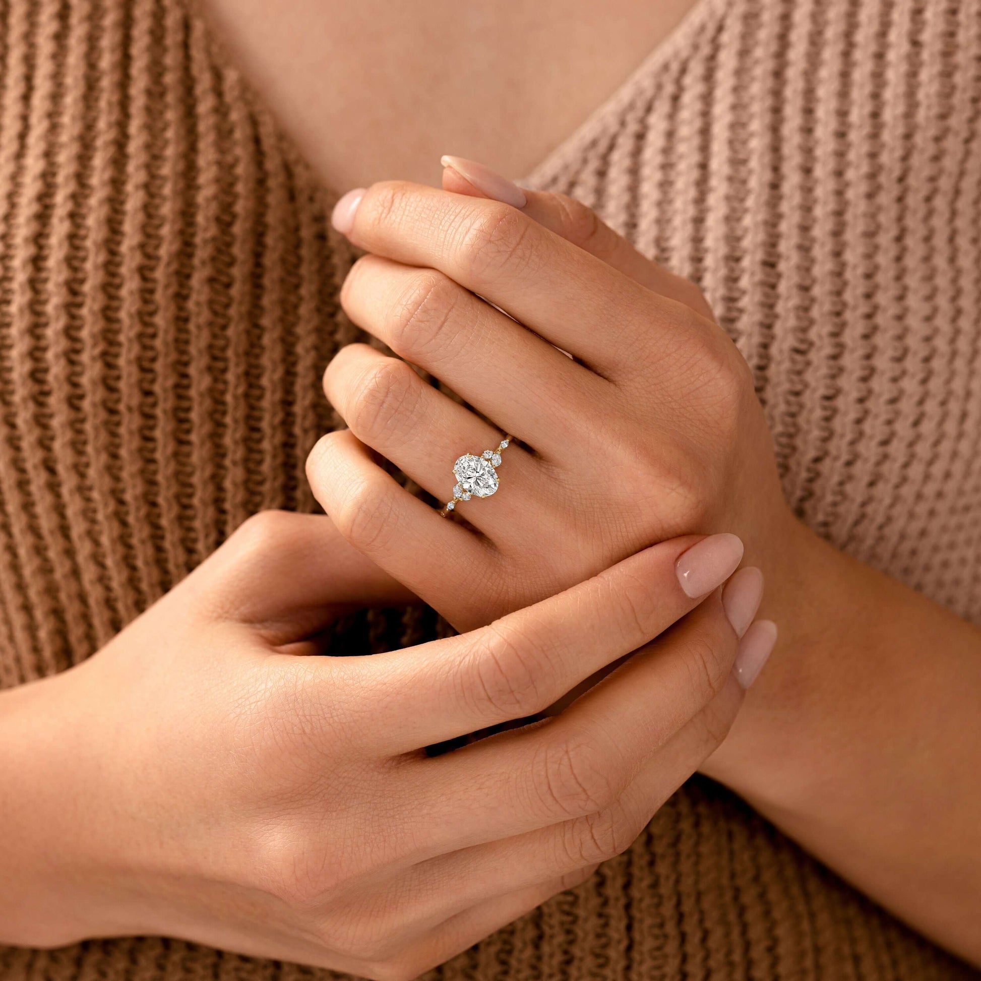 Solitaire-Oval Lab Grown Diamond Engagement Ring
