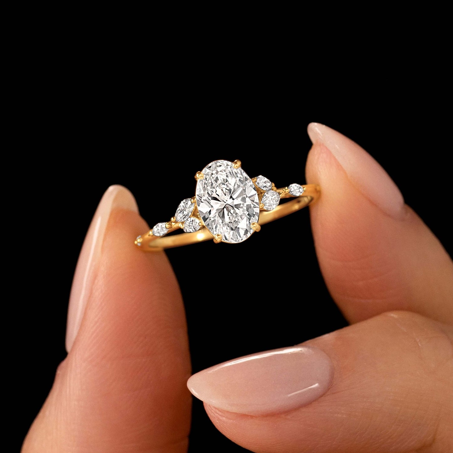 Solitaire-Oval Lab Grown Diamond Engagement Ring