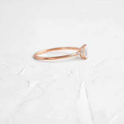 Toi Et Moi-Emerald & Marquise Lab Grown Diamond Engagement Ring