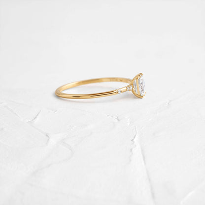 Toi Et Moi-Emerald & Marquise Lab Grown Diamond Engagement Ring