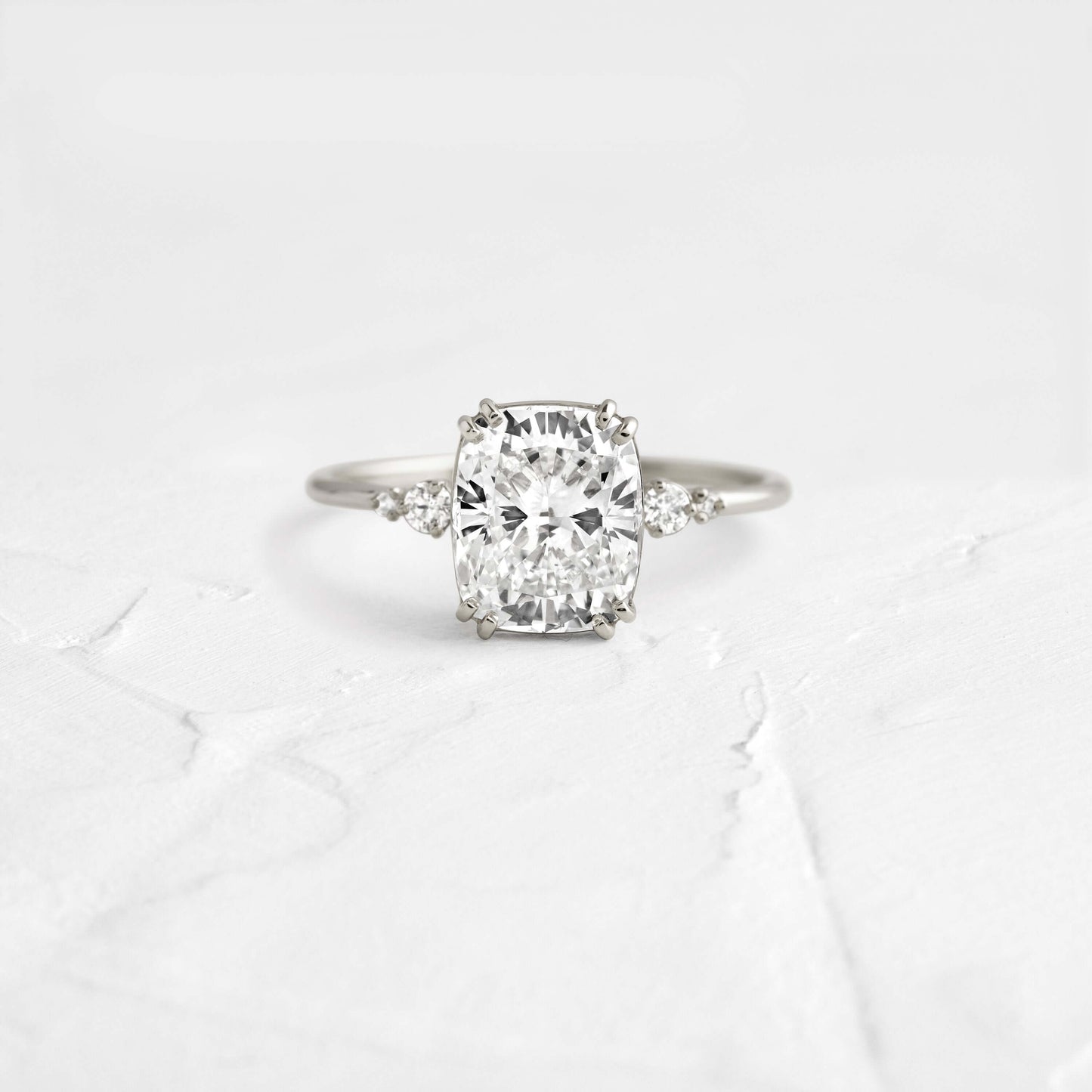 Cluster-Cushion Lab Grown Diamond Engagement Ring