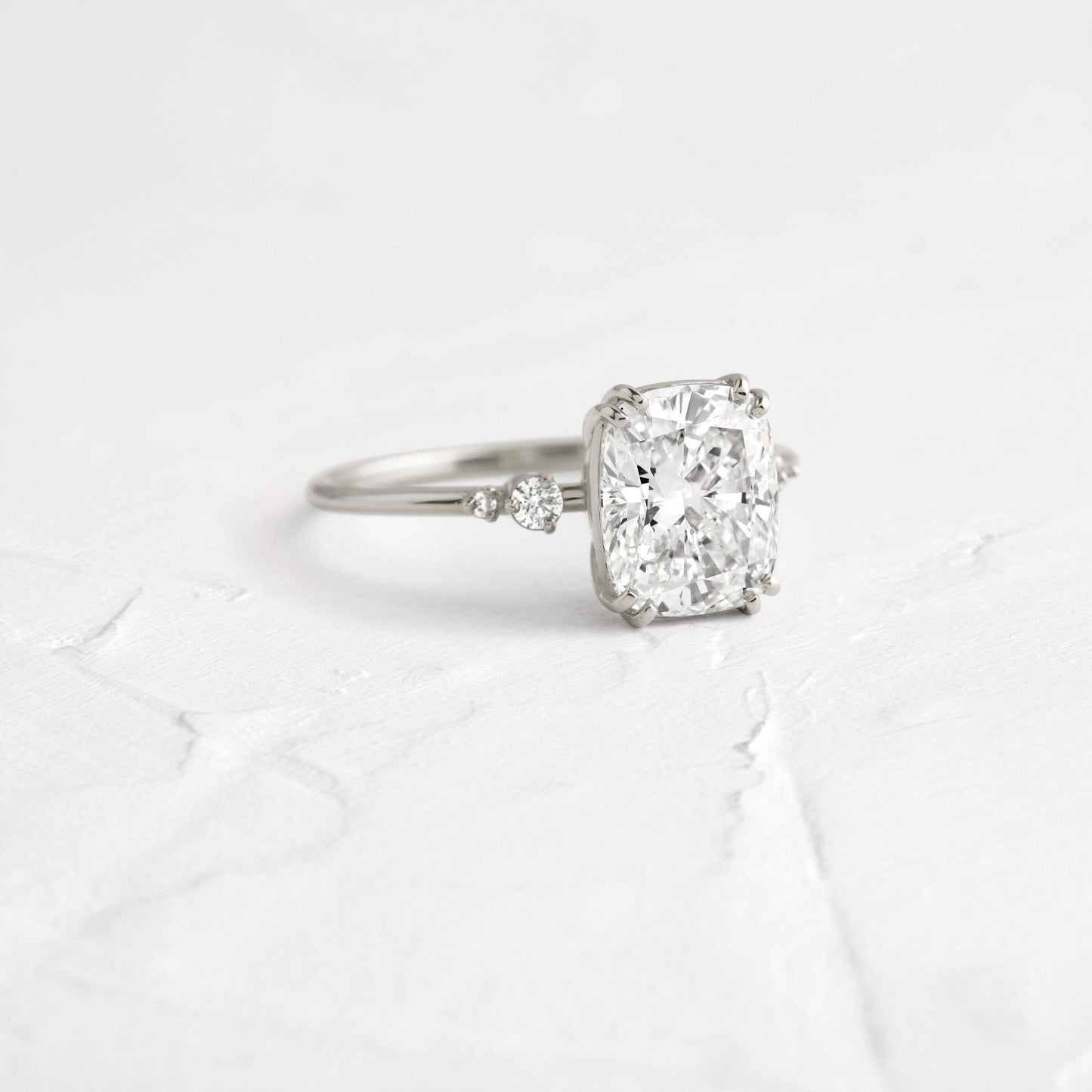 Cluster-Cushion Lab Grown Diamond Engagement Ring
