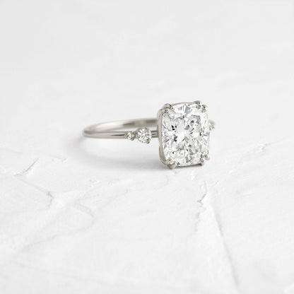 Cluster-Cushion Lab Grown Diamond Engagement Ring
