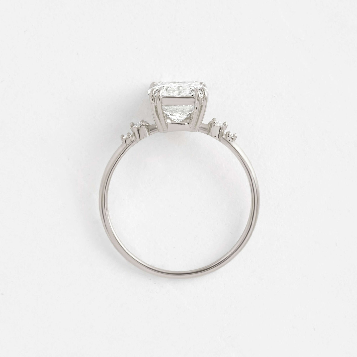 Cluster-Cushion Lab Grown Diamond Engagement Ring
