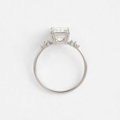 Cluster-Cushion Lab Grown Diamond Engagement Ring