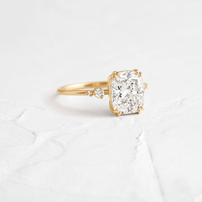 Cluster-Cushion Lab Grown Diamond Engagement Ring