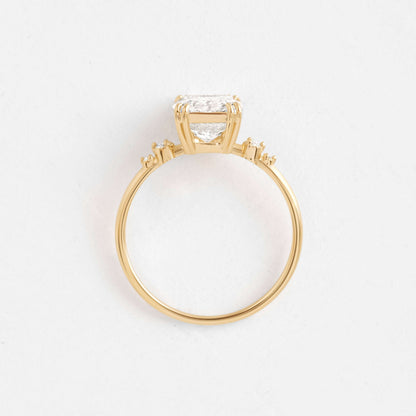 Cluster-Cushion Lab Grown Diamond Engagement Ring