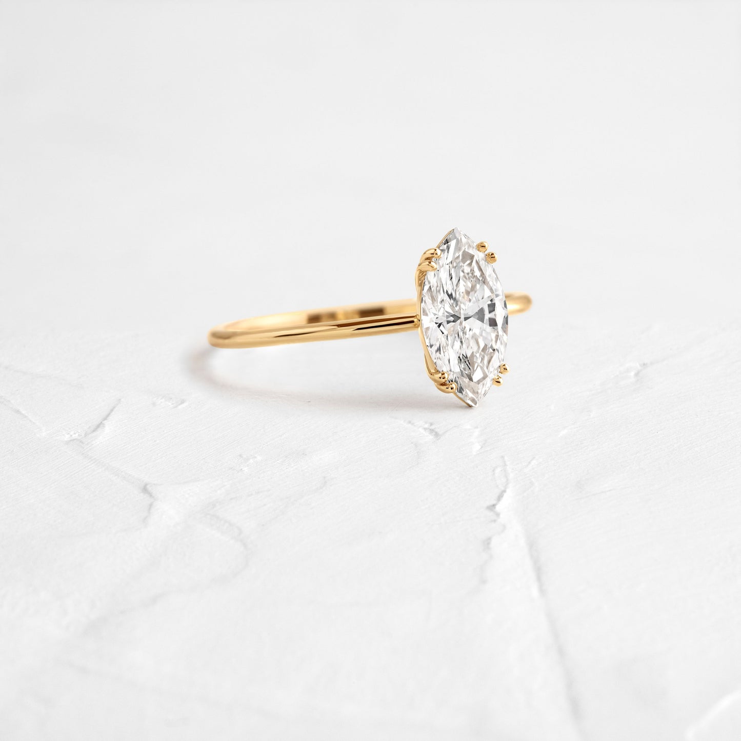Solitaire Double Prong-Marquise Lab Grown Diamond Engagement Ring