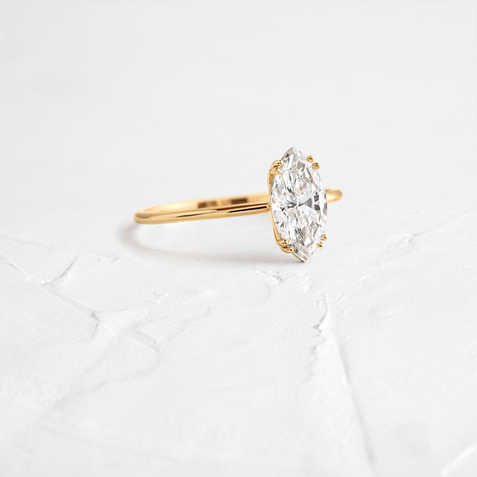 Solitaire Double Prong-Marquise Lab Grown Diamond Engagement Ring