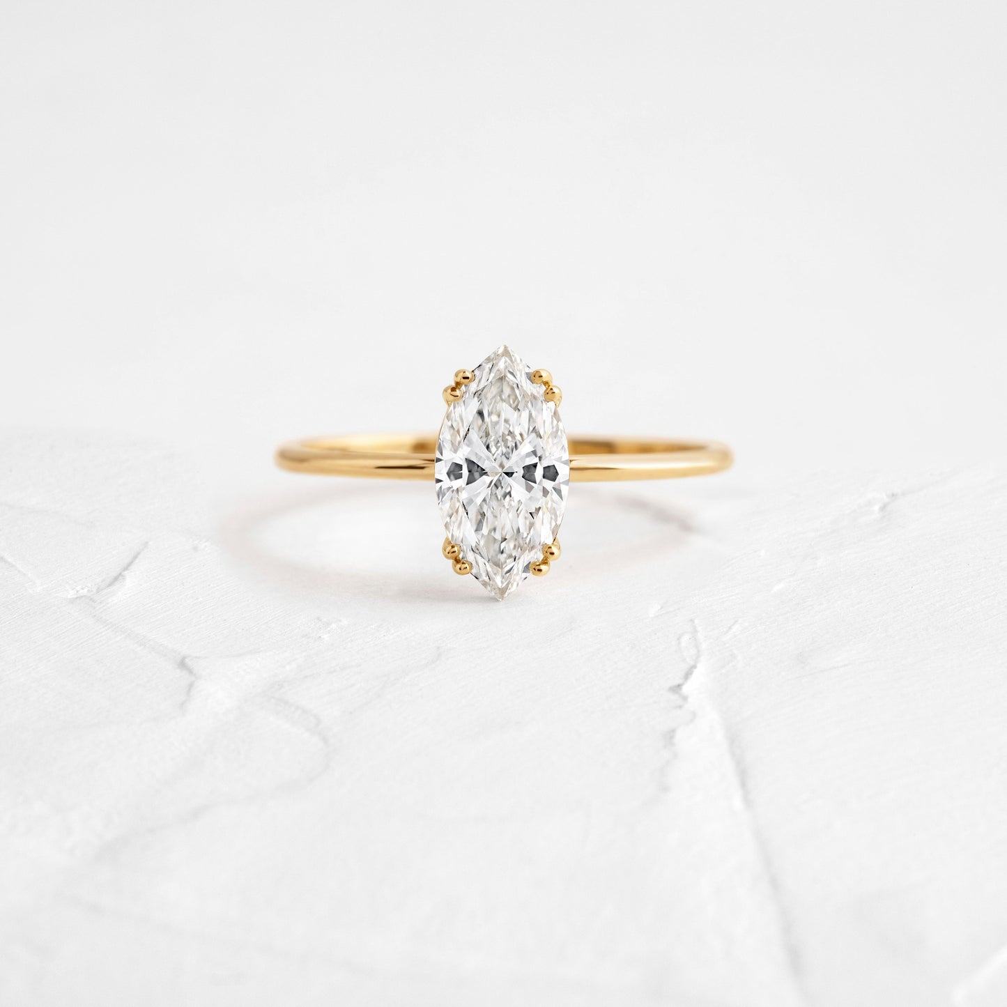 Solitaire Double Prong-Marquise Lab Grown Diamond Engagement Ring
