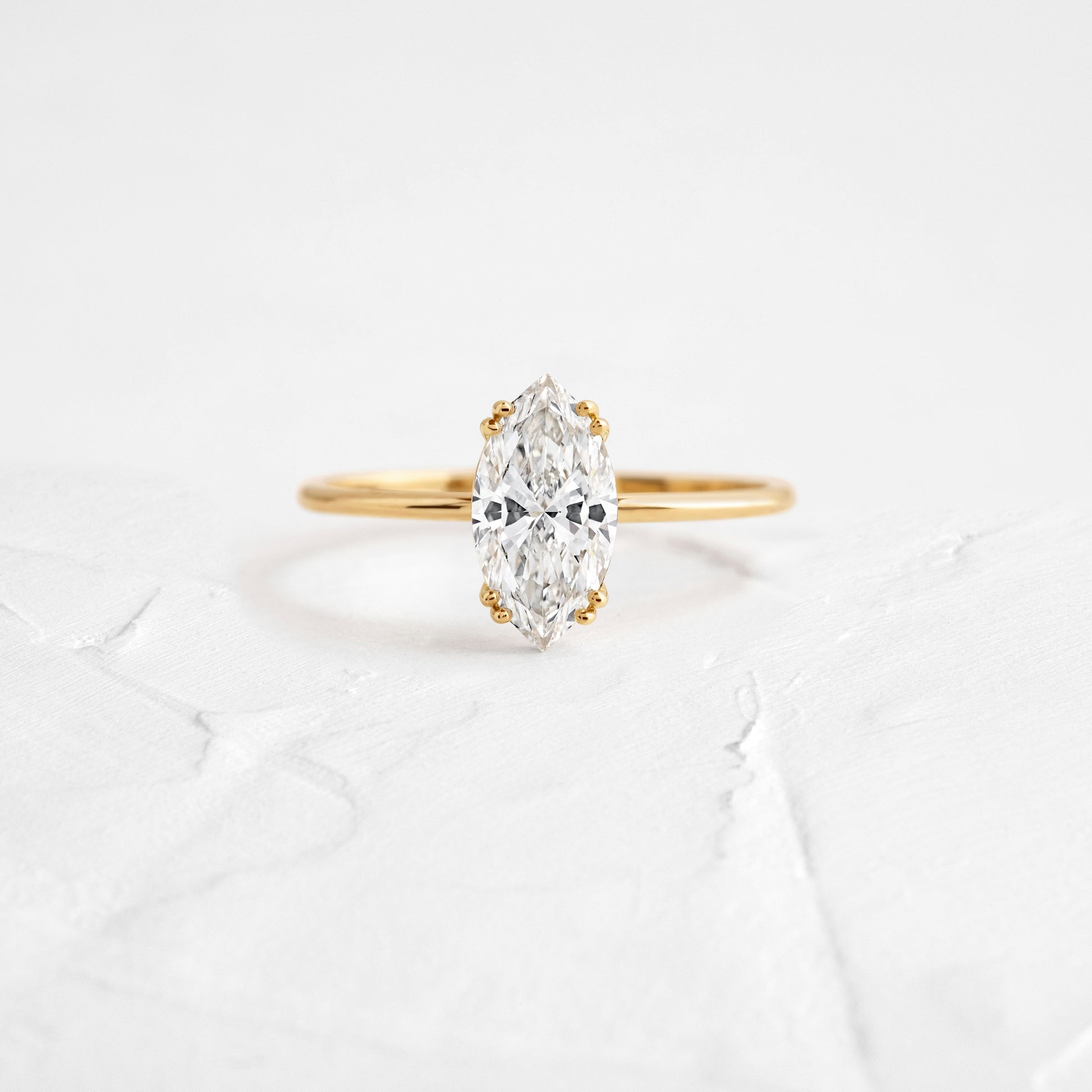 Solitaire Double Prong-Marquise Lab Grown Diamond Engagement Ring