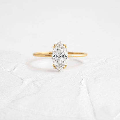 Solitaire Double Prong-Marquise Lab Grown Diamond Engagement Ring