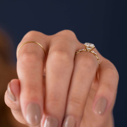 Cluster-Round Lab Grown Diamond Engagement Ring