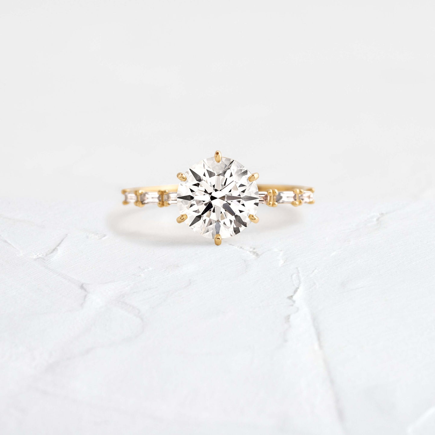 Pave-Round Lab Grown Diamond Engagement Ring