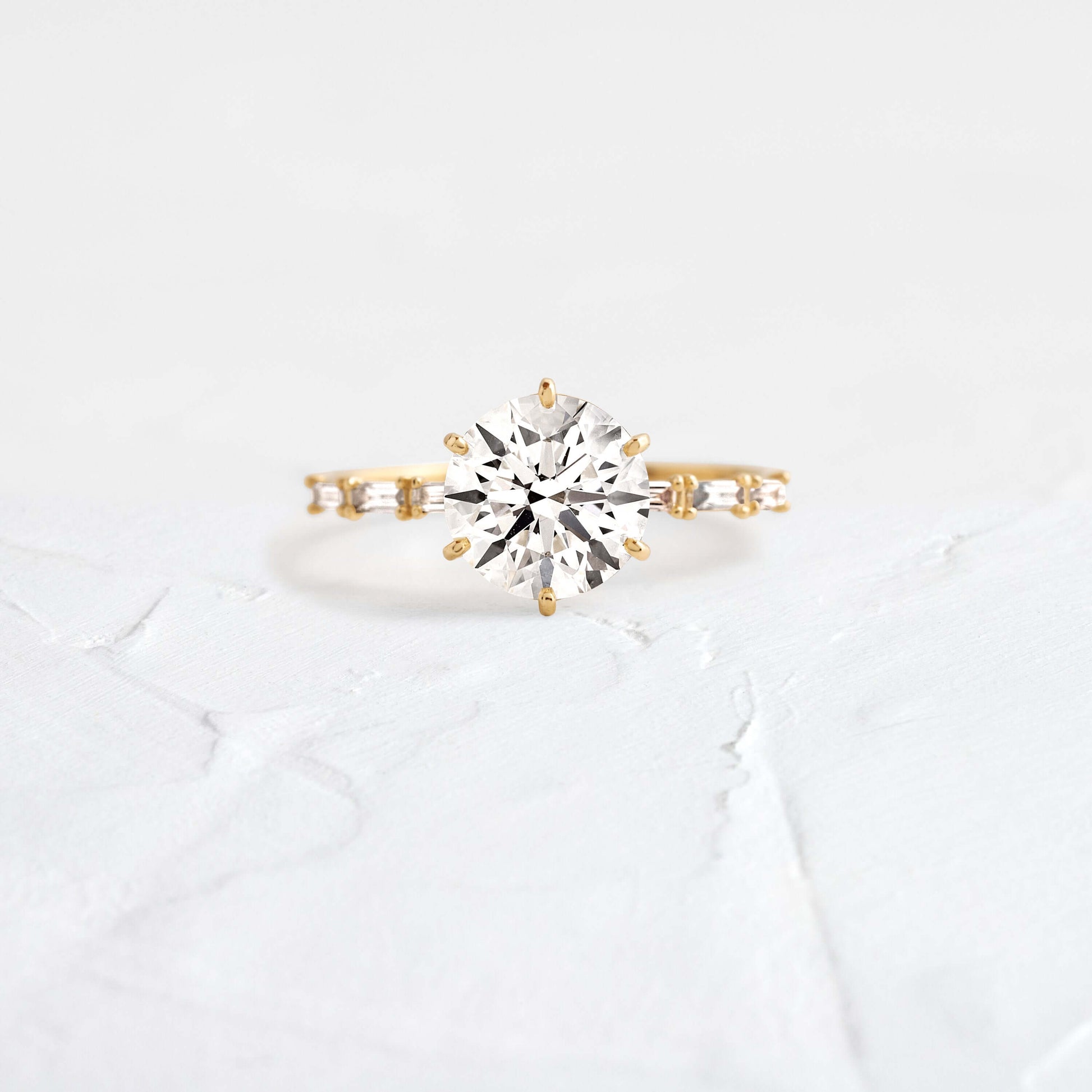 Pave-Round Lab Grown Diamond Engagement Ring