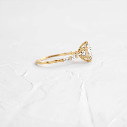 Pave-Round Lab Grown Diamond Engagement Ring