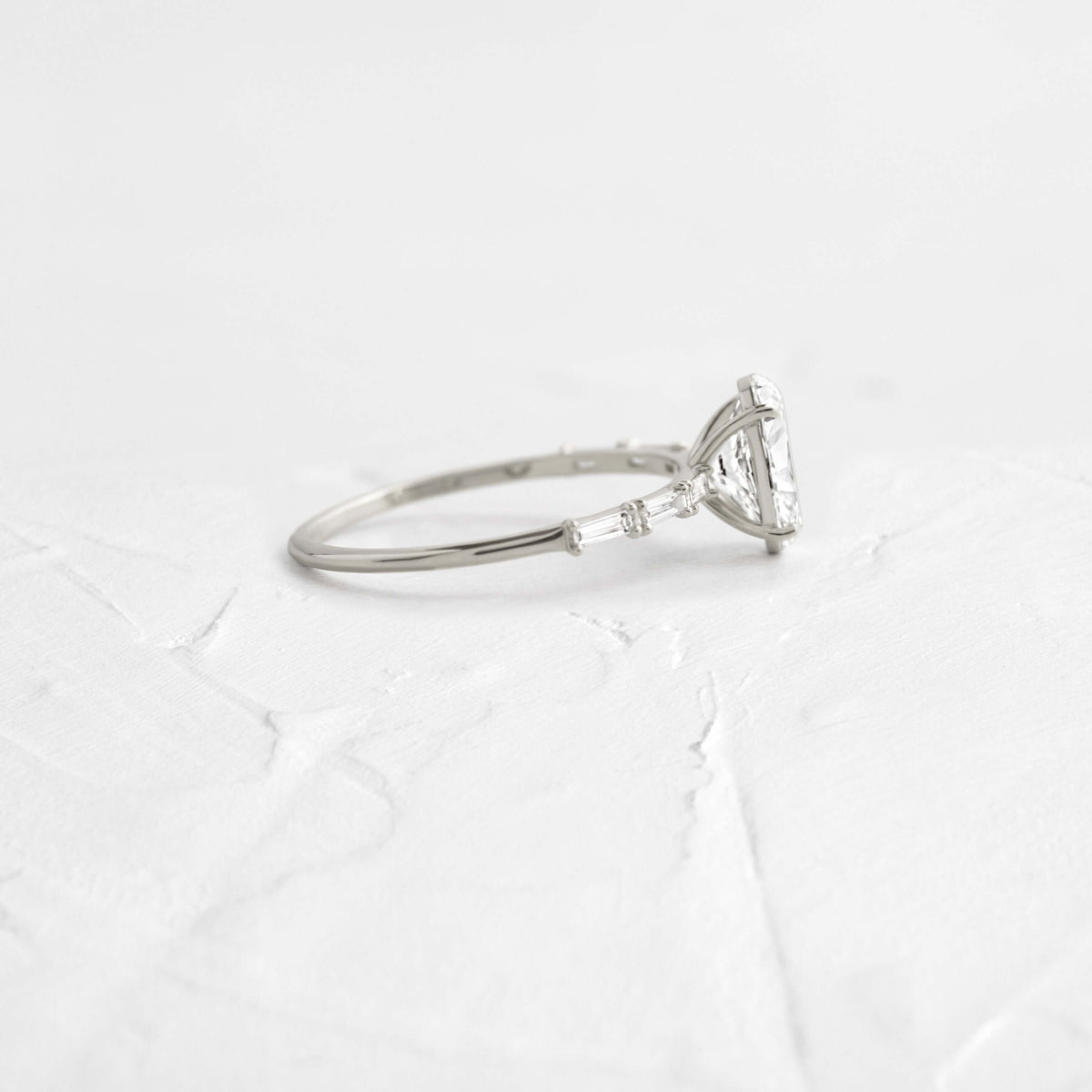 Pave-Oval Lab Grown Diamond Engagement Ring