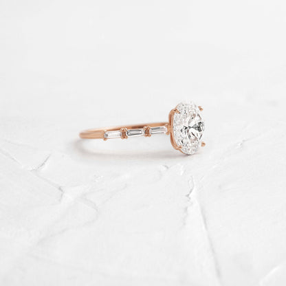Solitaire-Oval Lab Grown Diamond Engagement Ring