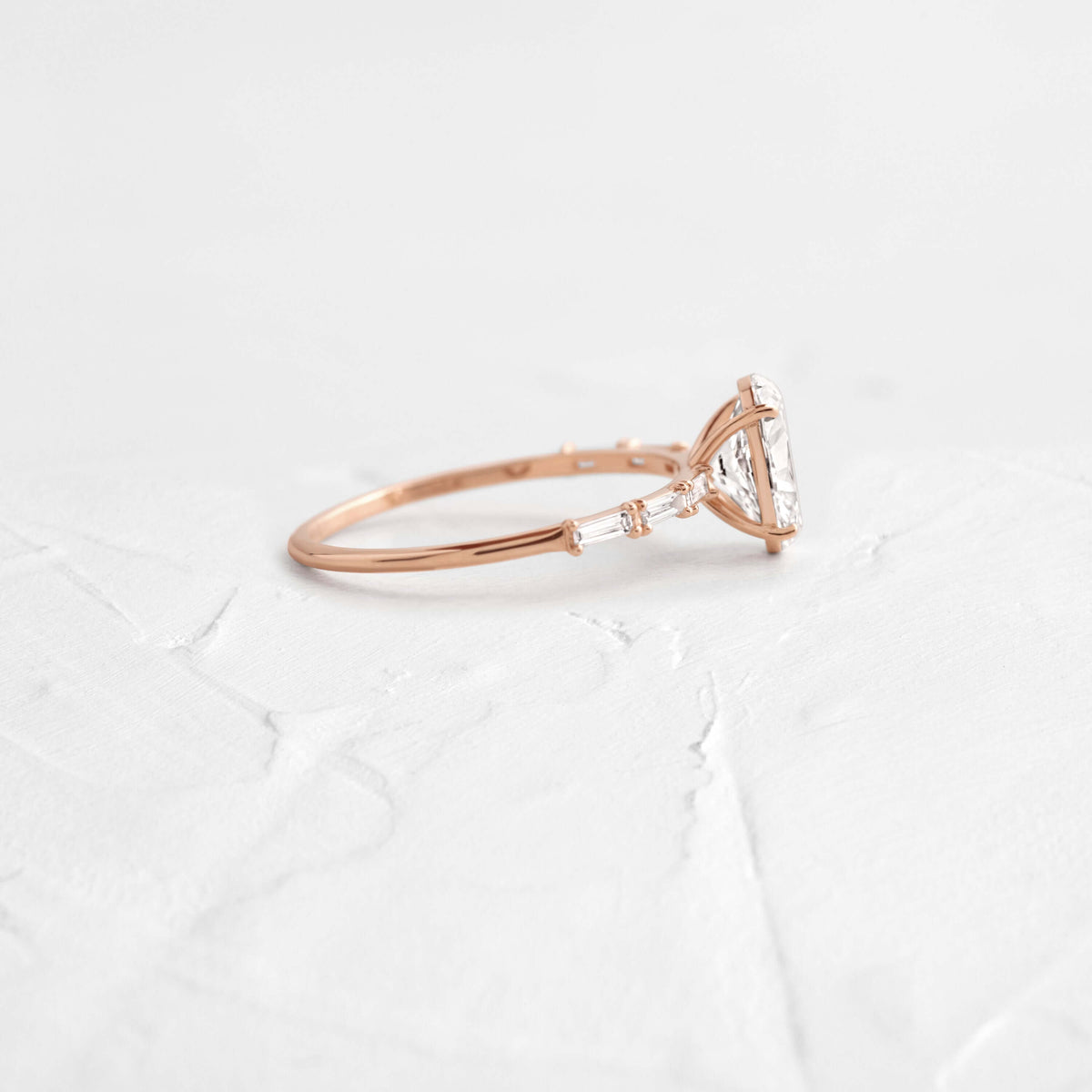 Pave-Oval Lab Grown Diamond Engagement Ring