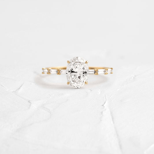 Solitaire-Oval Lab Grown Diamond Engagement Ring