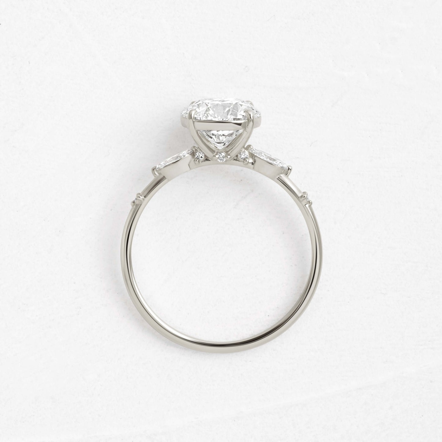 Cluster-Round Lab Grown Diamond Engagement Ring