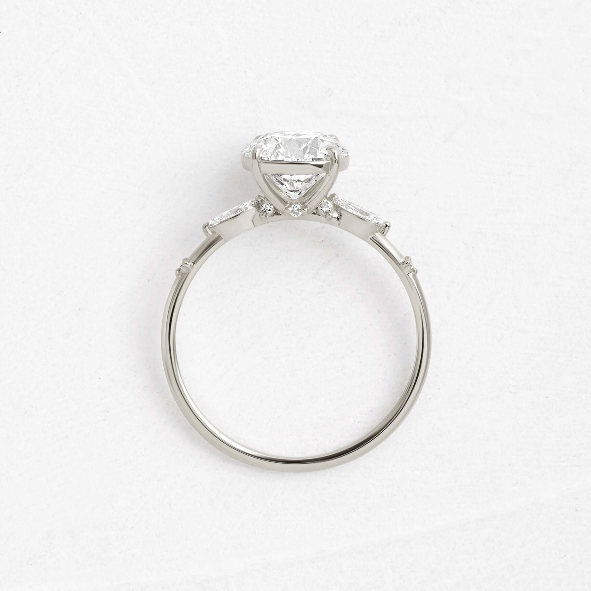 Cluster-Round Lab Grown Diamond Engagement Ring