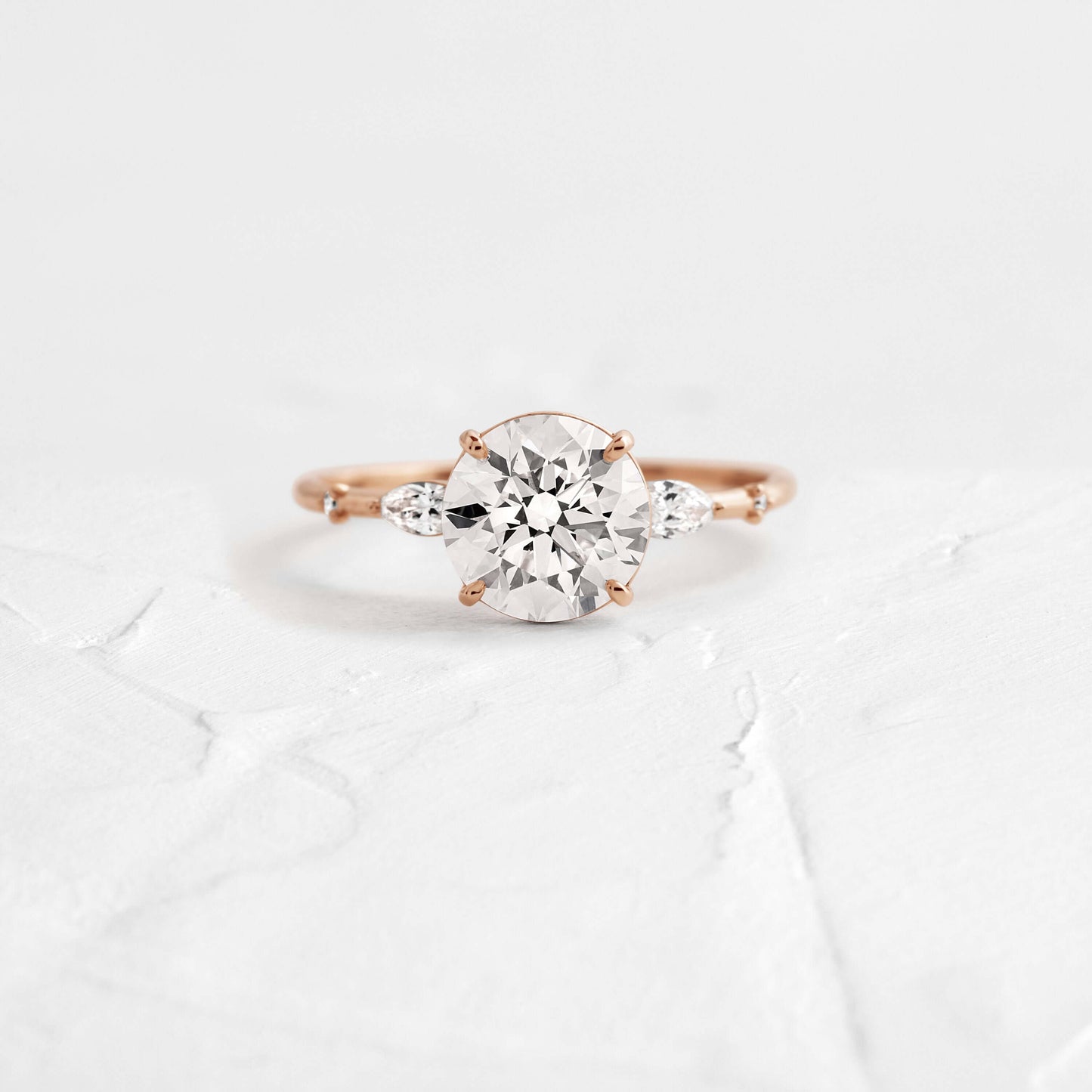 Cluster-Round Lab Grown Diamond Engagement Ring