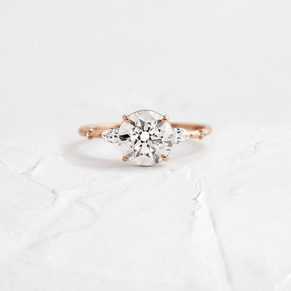 Cluster-Round Lab Grown Diamond Engagement Ring