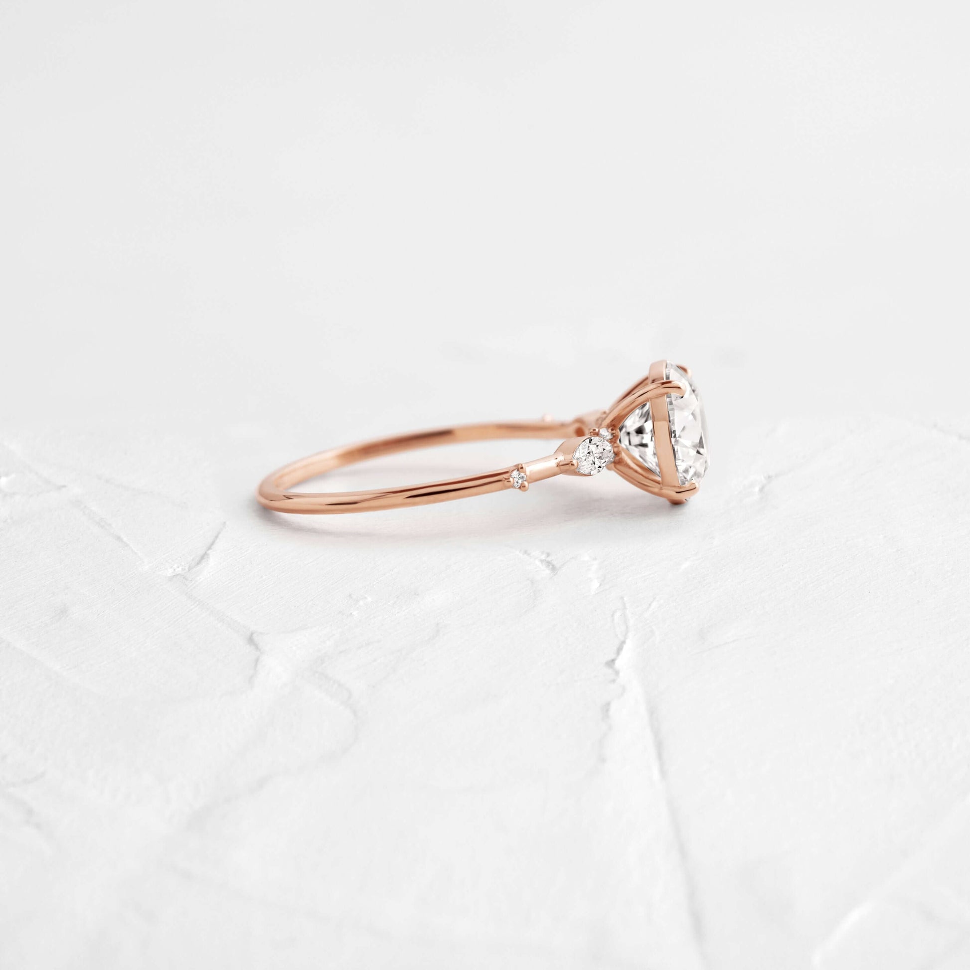 Cluster-Round Lab Grown Diamond Engagement Ring