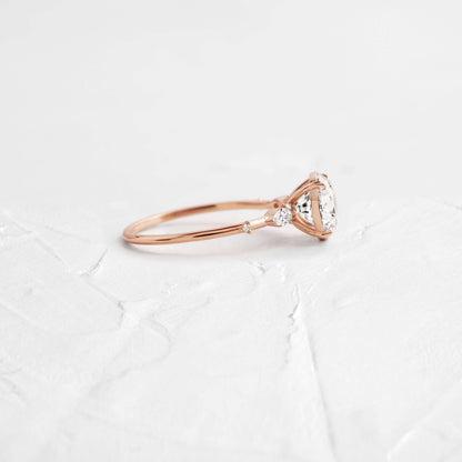 Cluster-Round Lab Grown Diamond Engagement Ring