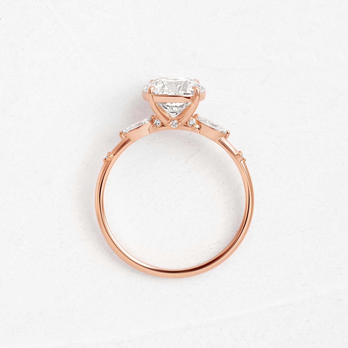 Cluster-Round Lab Grown Diamond Engagement Ring